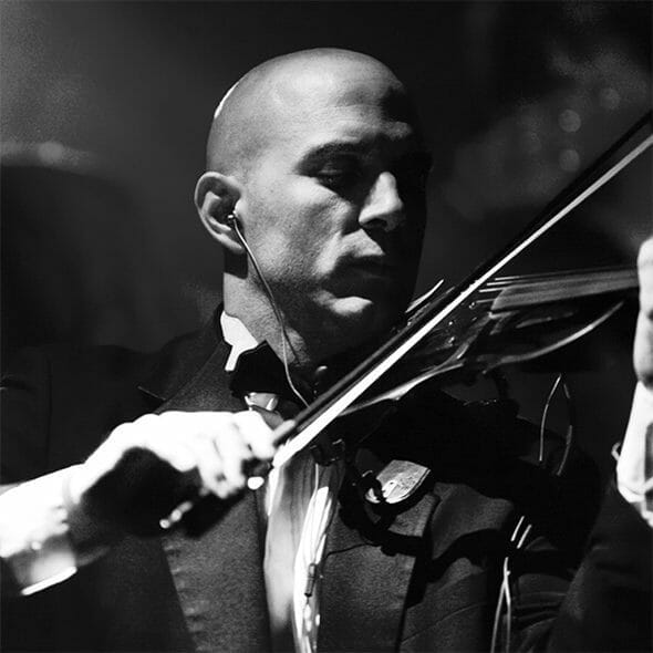 David Whitehouse playing violin