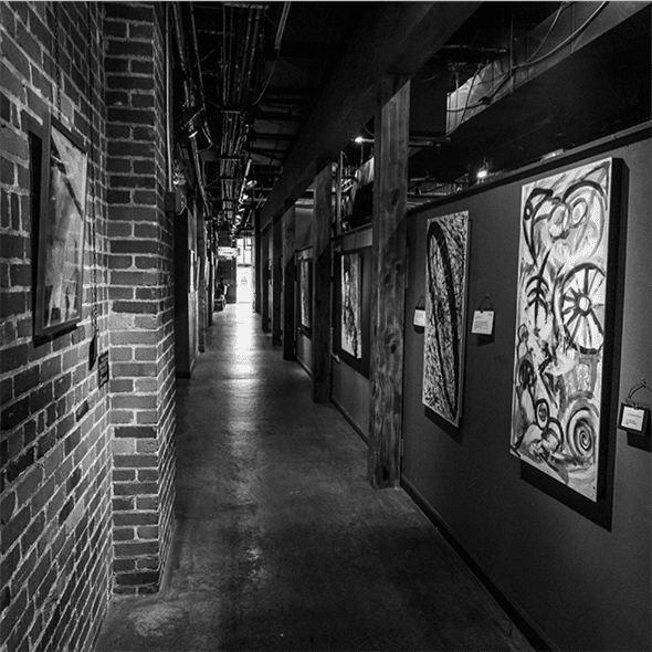 Shadowbox gallery hallway