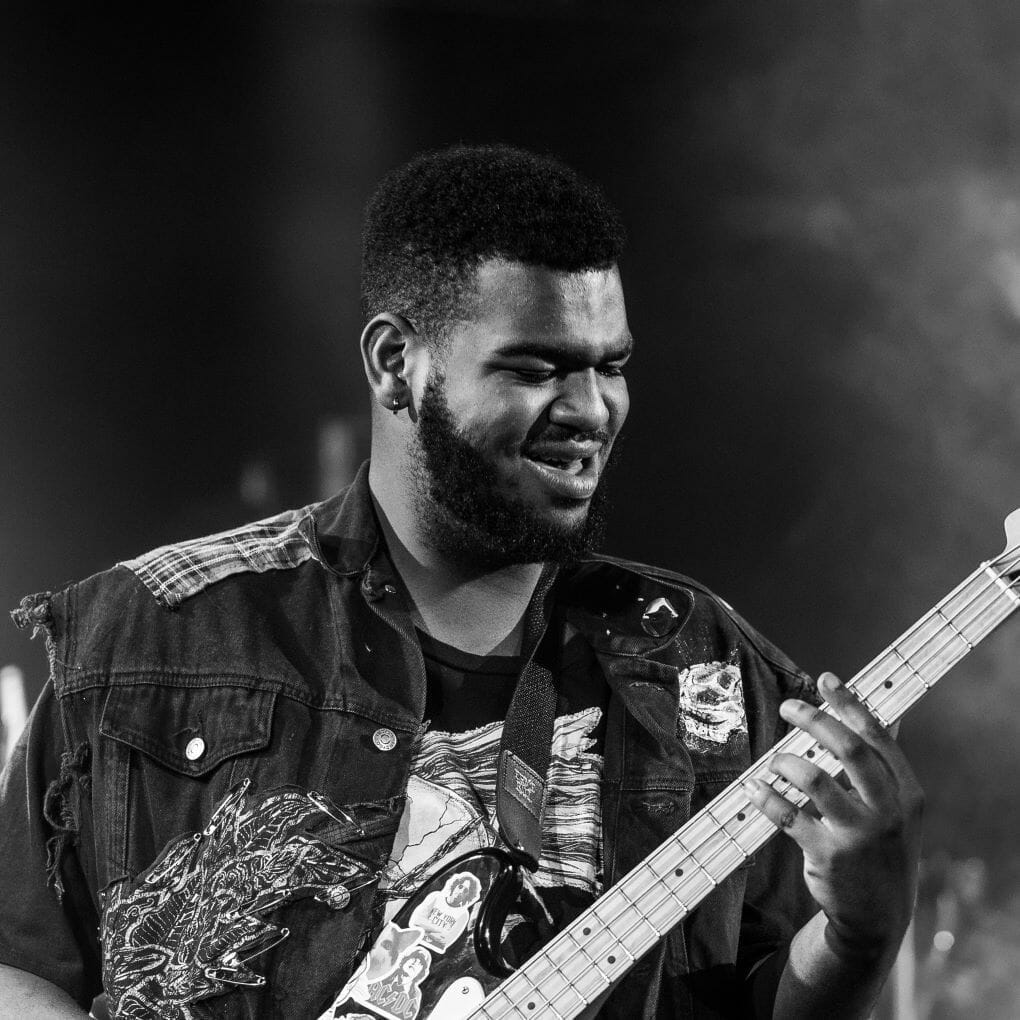 Student musician performing in a Shadowbox Live Performance Academy showcase performance.